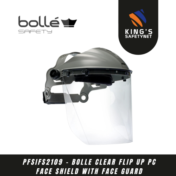 PFSIFS2109 - Bolle Clear Flip Up PC Face Shield with Face Guard