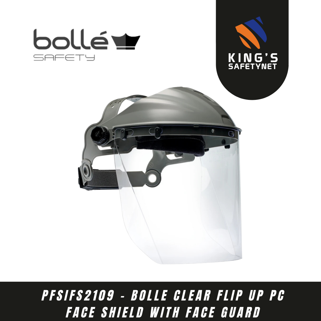 PFSIFS2109 - Bolle Clear Flip Up PC Face Shield with Face Guard
