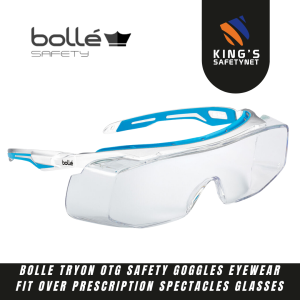 Bolle TRYON OTG Safety Goggles Eyewear Fit over Prescription Spectacles Glasses