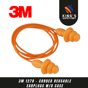 3M 1270 - Corded Reusable Earplugs w/o Case