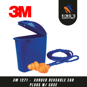 3M 1271 -  Corded Reusable Ear Plugs w/ Case