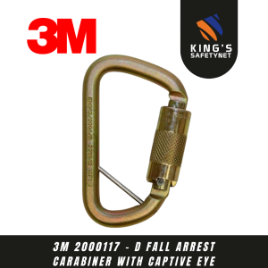 3M 2000117 - D Fall Arrest Carabiner with Captive Eye