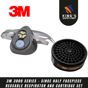 3M 3000 SERIES - Singe Half Facepiece Reusable Respirator and Cartridge Set