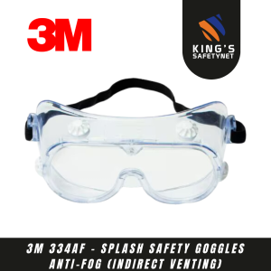 3M 334AF - Splash Safety Goggles Anti-Fog (Indirect Venting)