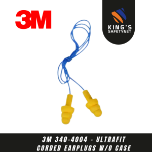 3M 340-4004 - Ultrafit Corded Earplugs w/o case