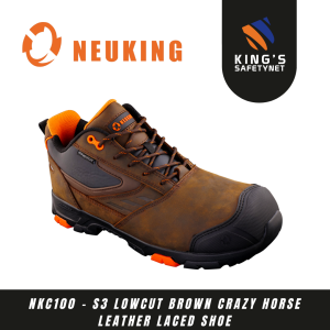 NKC100 - S3 Lowcut Brown Crazy Horse Leather Laced Shoe