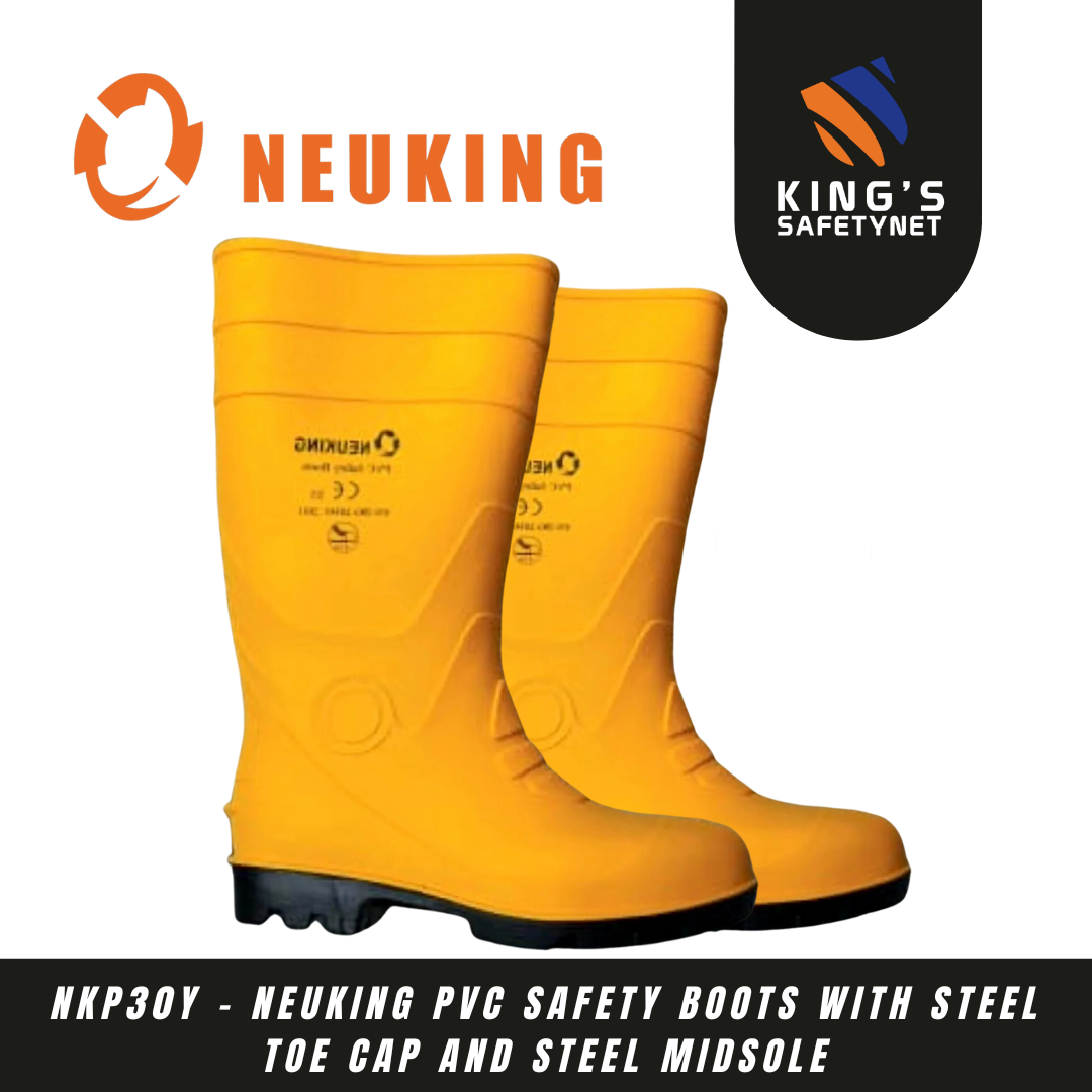 NKP30Y - PVC Safety Boots with Steel Toe Cap and Steel Midsole